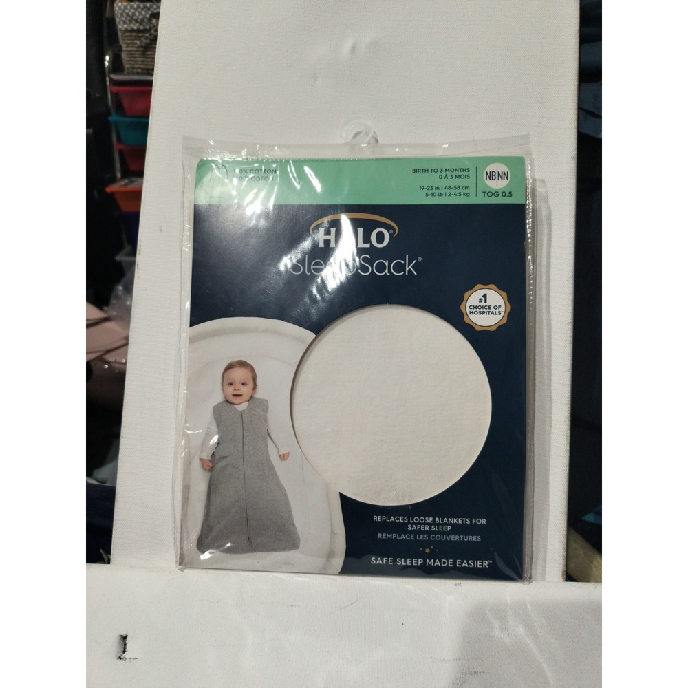 New Halo Baby  Sleep Sack Cream NB 0-3 Months Cotton